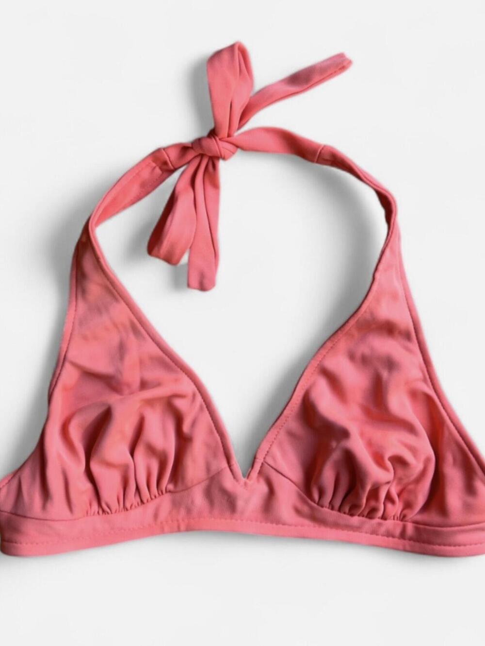 Catalina Vintage 80s/90s Coral Orange Halter Bikini Top